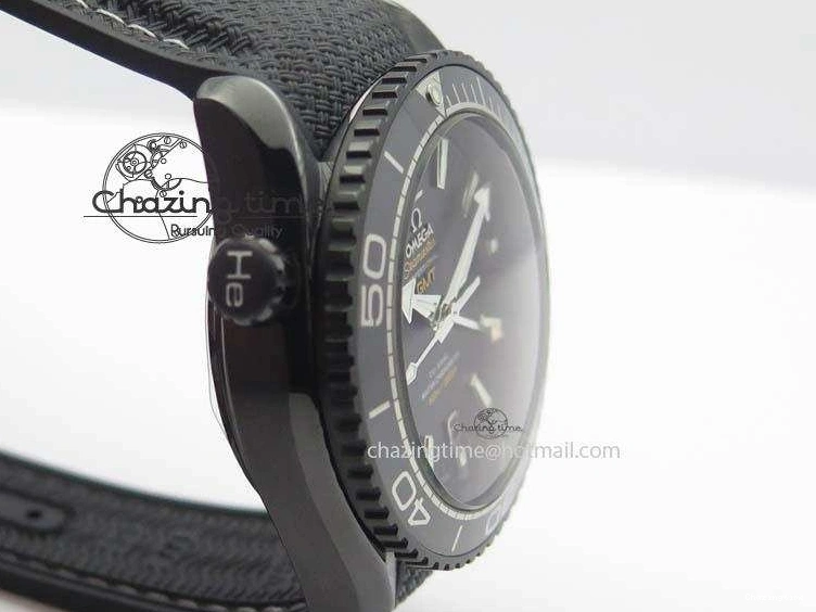 0407 Planet Ocean 45mm Real Ceramic BP-Maker Best Edition Black Dial On Nylon Rubber Strap A TopPick 8185